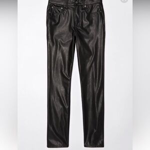AE Vegan Leather Super High Rise Straight Pants